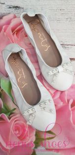 Bailarinas Papanatas blanco perlado