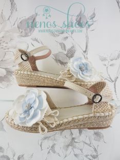Alpargatas Zoysan flor azul 2