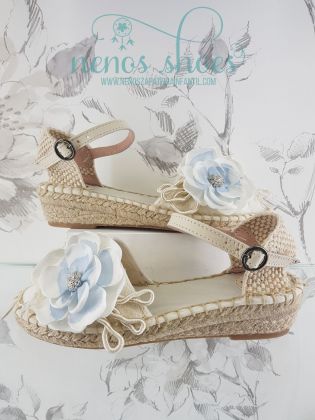 Alpargatas Zoysan flor azul