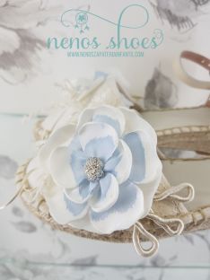 Alpargatas Zoysan flor azul