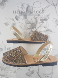 Menorquinas Ria glitter sin correa