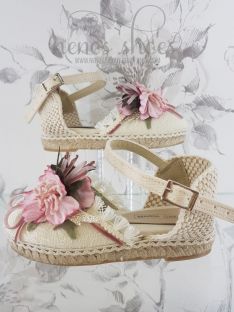 Alpargatas Maria Catalán encaje flor 2