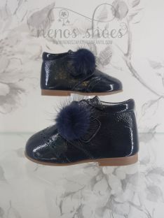 Botita Landos velcro pompon