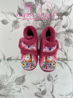 Zapatilla Vulca-Bicha tres cerditos -unicornio