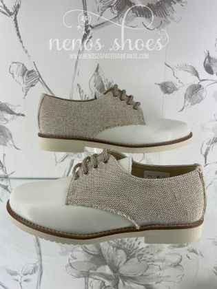 Zapatos María Catalán ante -lino