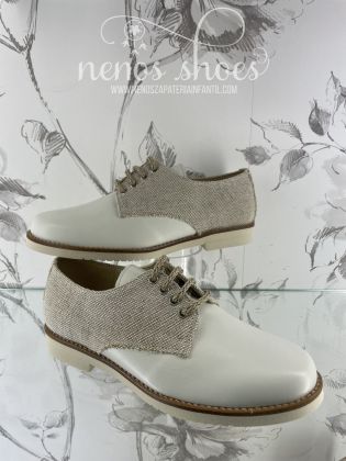 Zapatos María Catalán ante -lino