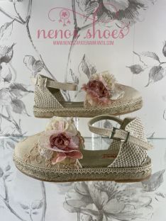 Alpargatas Gulliver bordada salmón 2