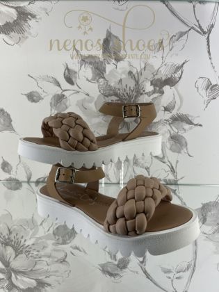 Sandalias Papanatas trenzada