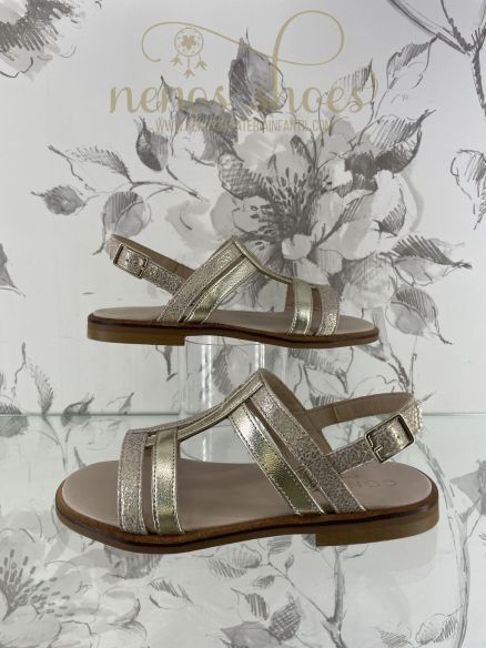 Sandalias Confetti metalizada