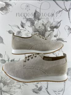 Zapatos Marìa Catalán sneakers lino 2