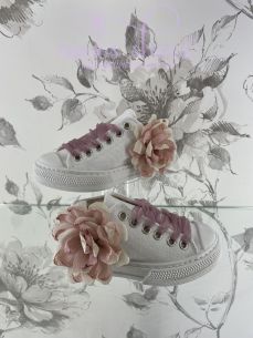 Zapatillas Eli blanca flor