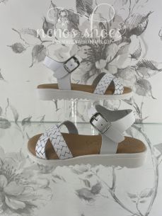 Sandalias Papanatas Zoe blanco