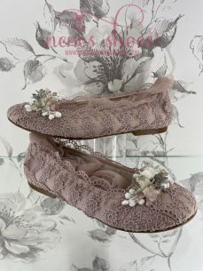 Bailarinas María Catalán encaje rosa 2