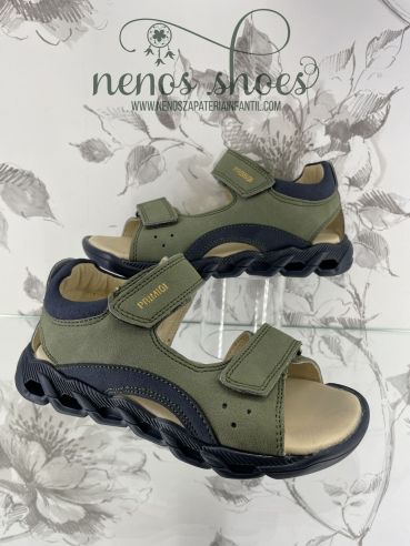 Sandalias Primigi verde abierta