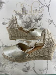 Alpargatas Confetti cuña champán