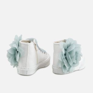 Zapatillas Eli flor verde agua 2