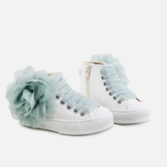 Zapatillas Eli flor verde agua