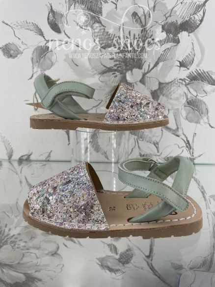 Menorquinas Ria glitter correa