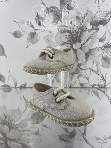 Alpargatas Diverkids cordones beige