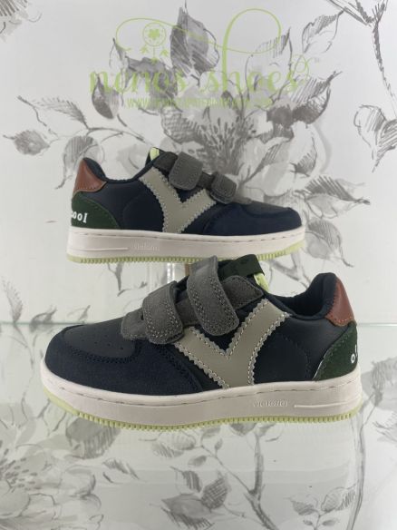 Zapatillas Victoria Tiempo tiras efecto piel & serraje