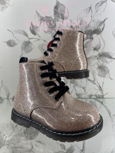 Botas Garvalin glitter rosa