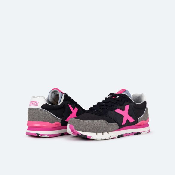 Deportivas Munich Dash negro-fucsia
