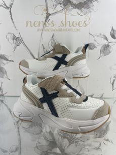Deportivas Munich mini track blanco 2