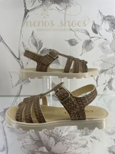 Sandalia Confetti espiga camel