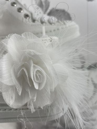 Zapatillas Eli flor blanco