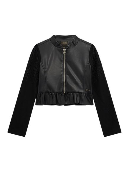 Cazadora Guess piel sintética strass