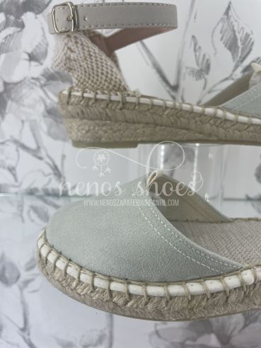 Alpargatas Zoysan lisa verde agua