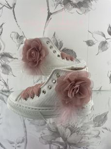 Zapatillas Eli flor rosa