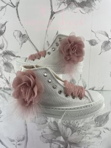 Zapatillas Eli flor rosa 2