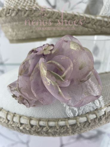Alpargatas Zoysan adorno malva