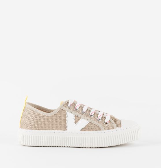 Zapatillas Victoria inglesa rejilla metalizada