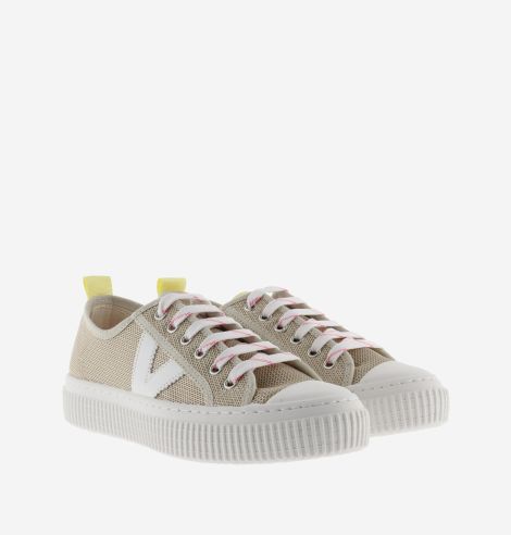 Zapatillas Victoria inglesa rejilla metalizada