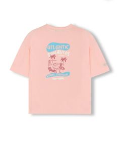 Camiseta El Pulpo estampado familiar travel rosa