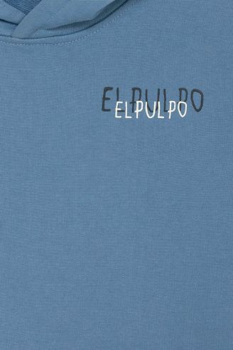 Sudadera El Pulpo oversize capucha indigo