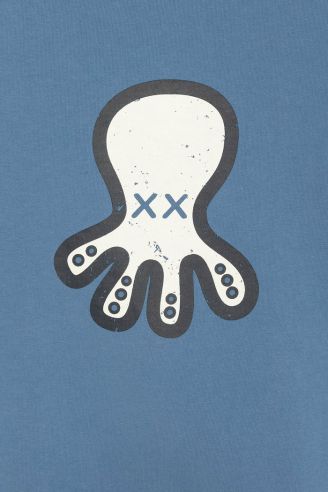 Sudadera El Pulpo oversize capucha indigo