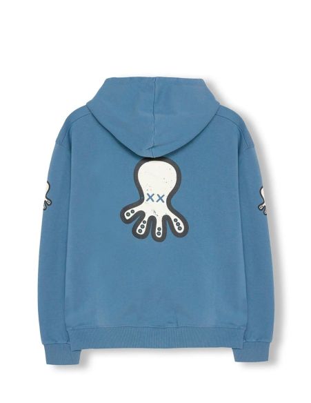 Sudadera El Pulpo oversize capucha indigo