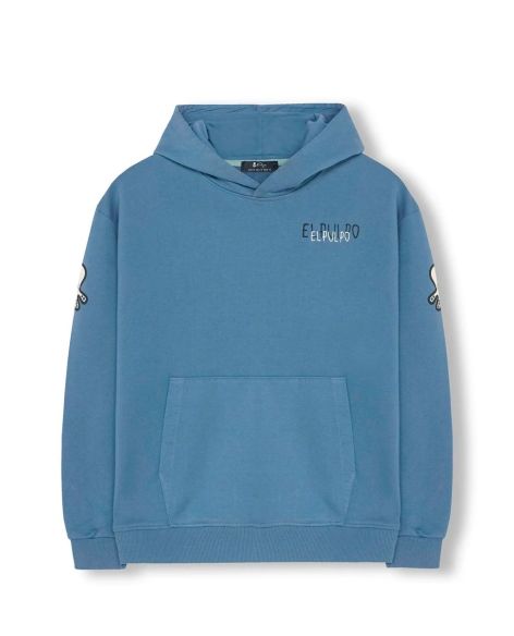 Sudadera El Pulpo oversize capucha indigo