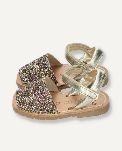 Menorquinas Ria glitter correa