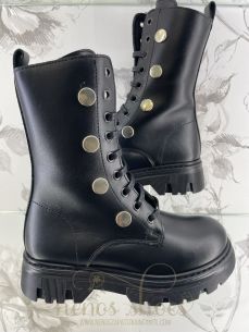 Botas Confetti militares tachas