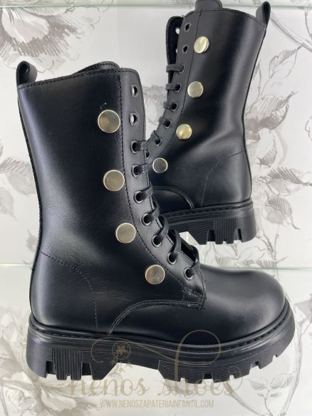 Botas Confetti militares tachas