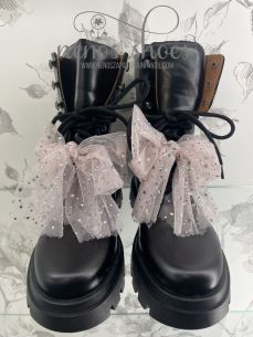 Botas Eli militares lazo rosa